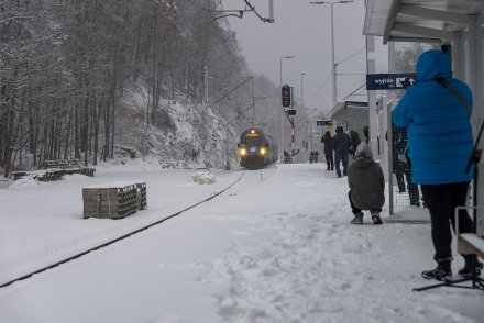 Przyjazd specjalnego pociągu do Wisły